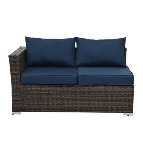 All-Season Wicker Patio Set with Glass Table