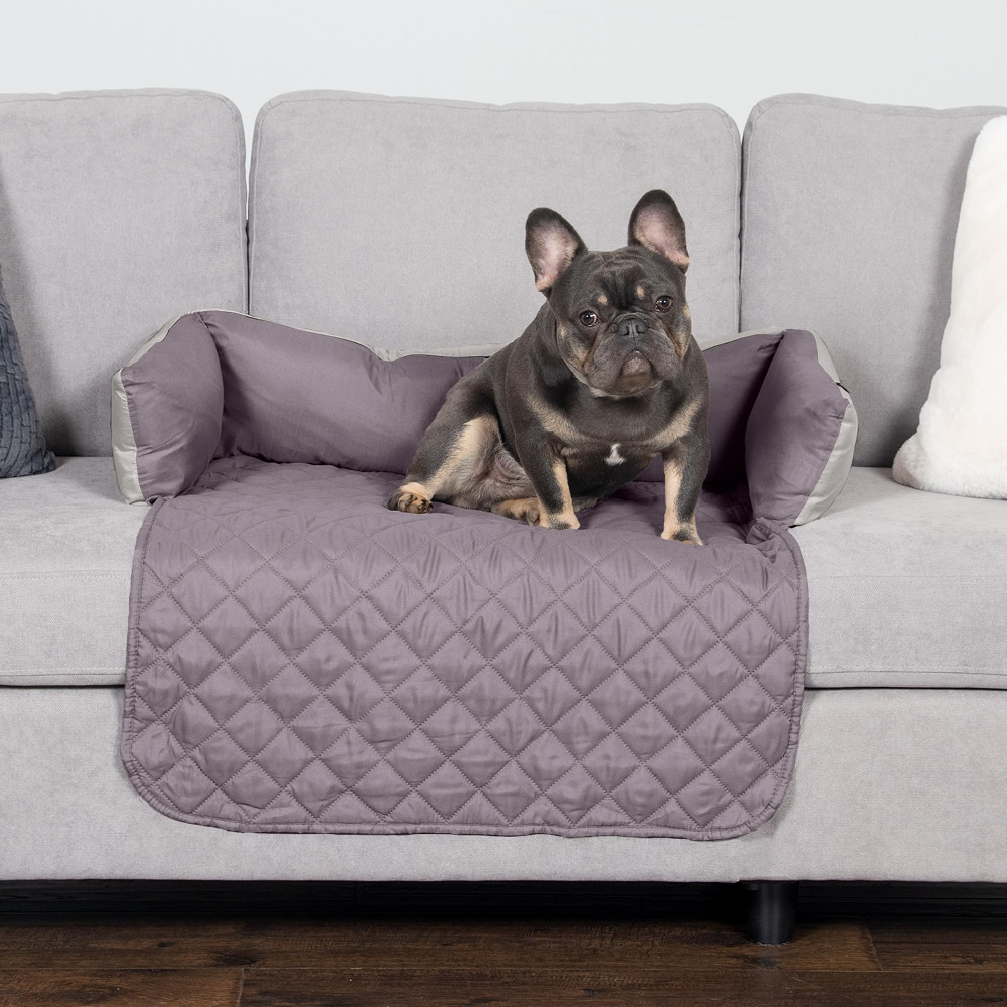Furhaven Water-Resistant & Reversible 30" Wide Seat Cover Protector for Dogs & Cats Perfect for Couches Beds & Car Seats - Sofa Buddy Bolster Seating Protector