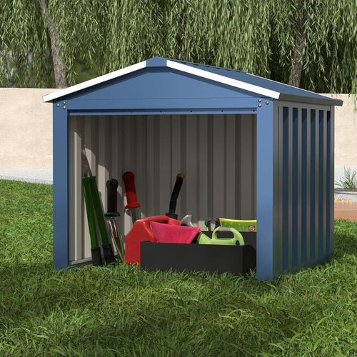 Compact 3x3 Metal Utility Shed, Blue